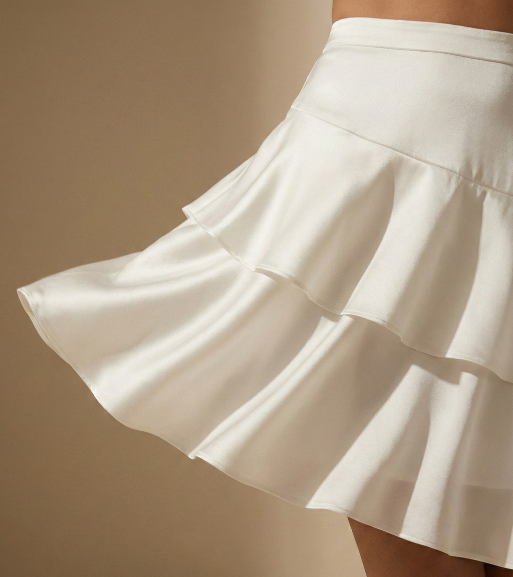 Bella premium nylon viscose skirt - movement detail